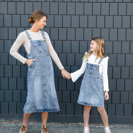 Girl's Blakely Denim Overall Dress - FINAL SALE
