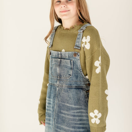 Girl's Blakely Denim Overall Dress - FINAL SALE