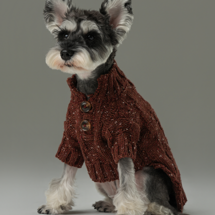 GLACIER PET SWEATER - BURGUNDY