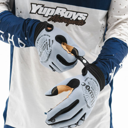 Gray and Black Gloves