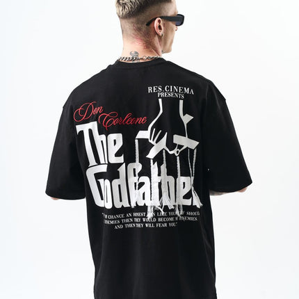 Men's Oversize 'The Godfather' Graphic T-Shirt - Streetwear Movie Tee