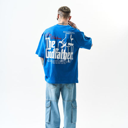 Men's Oversize 'The Godfather' Graphic T-Shirt - Streetwear Movie Tee
