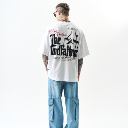 Men's Oversize 'The Godfather' Graphic T-Shirt - Streetwear Movie Tee