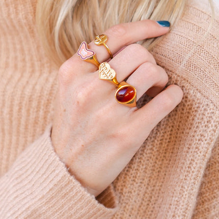 Gold God is Love Ring