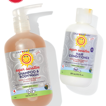 (No Fragrance) Super Sensitive™ Shampoo + Conditioner Bundle