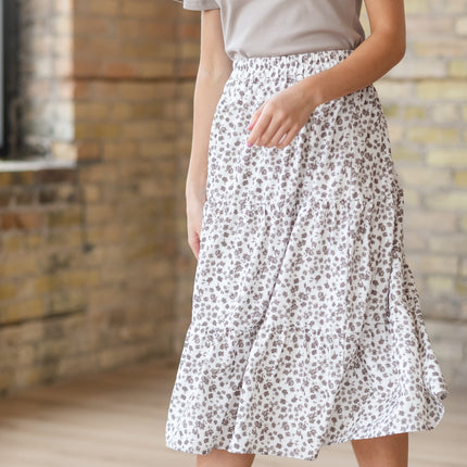 Harlow Tiered Floral Midi Skirt - FINAL SALE