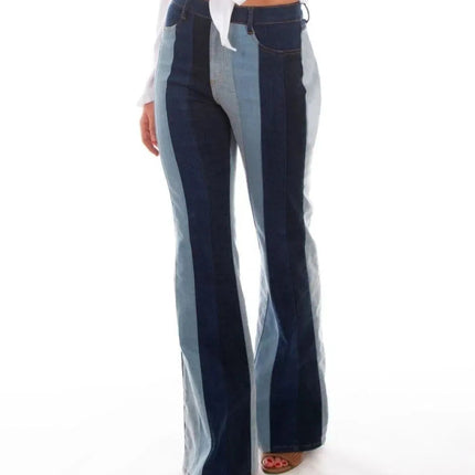 Honey Creek Color Block Flare Pant - Womens Jeans