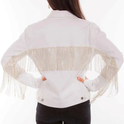 Honey Creek Denim with Rhinestone Fringe - Womens Jacket