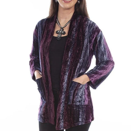 Honey Creek Velvet (Plum) - Women's Cardigan (Closeout)