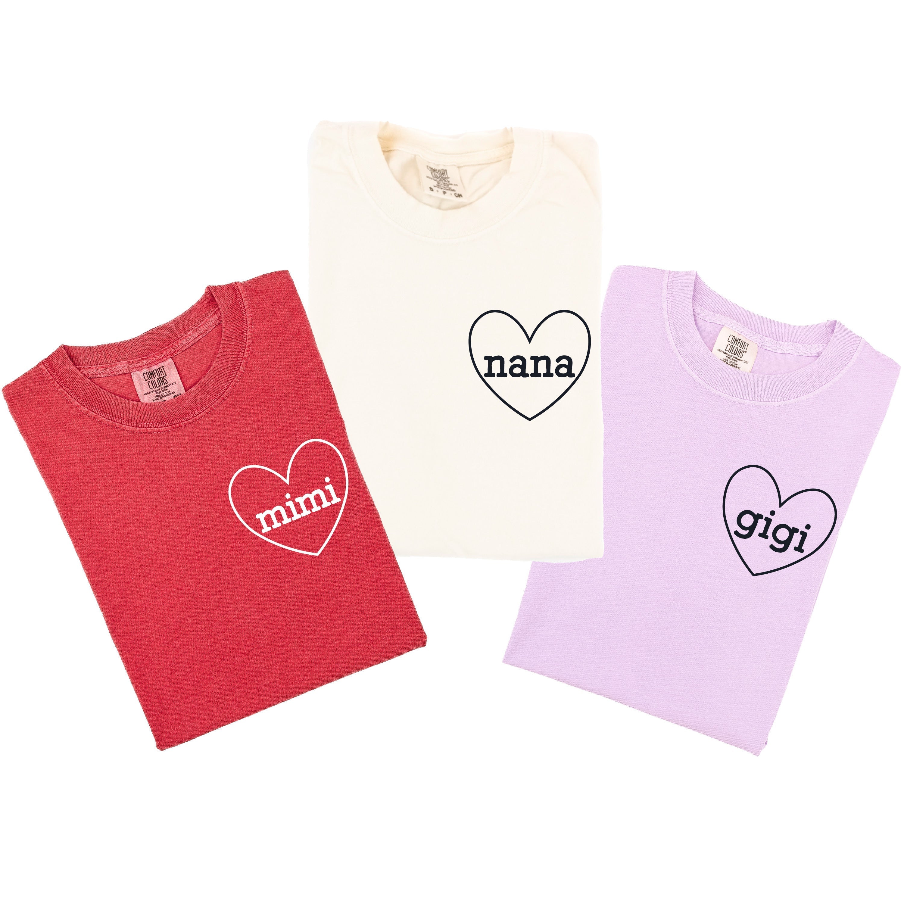 "______ (Heart Around) - (Choose Your Grandma Name)" - Comfort Colors Tee