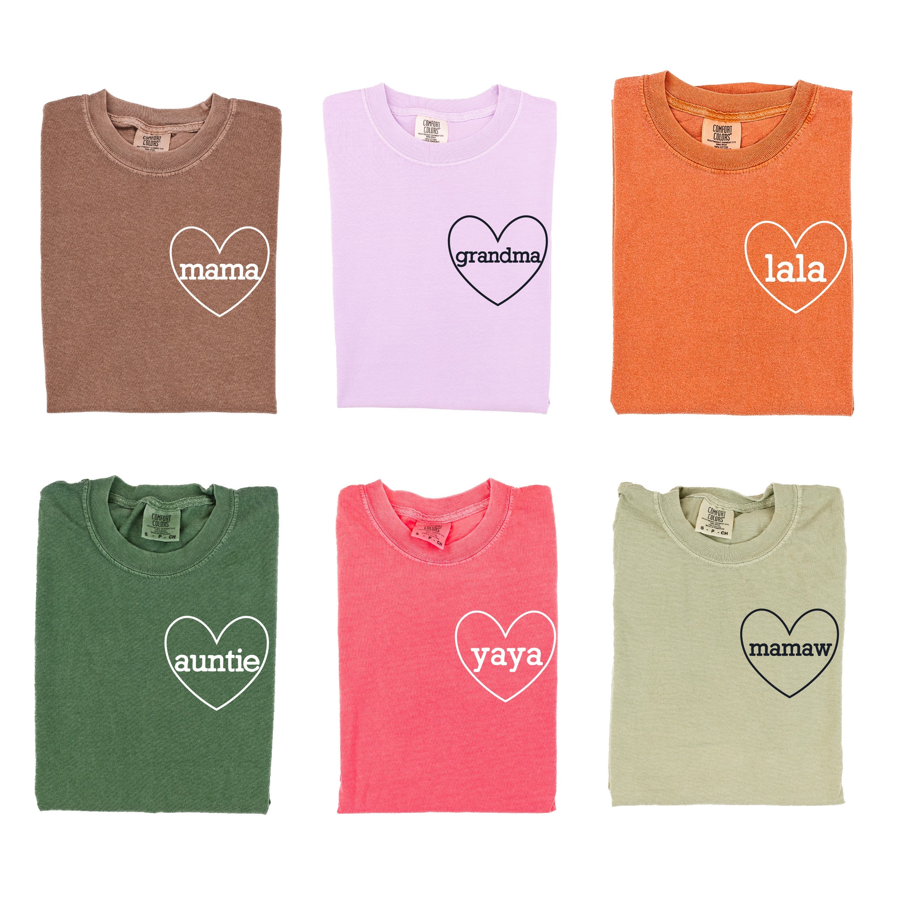 "______ (Heart Around) - (Choose Your Grandma Name)" - Comfort Colors Tee