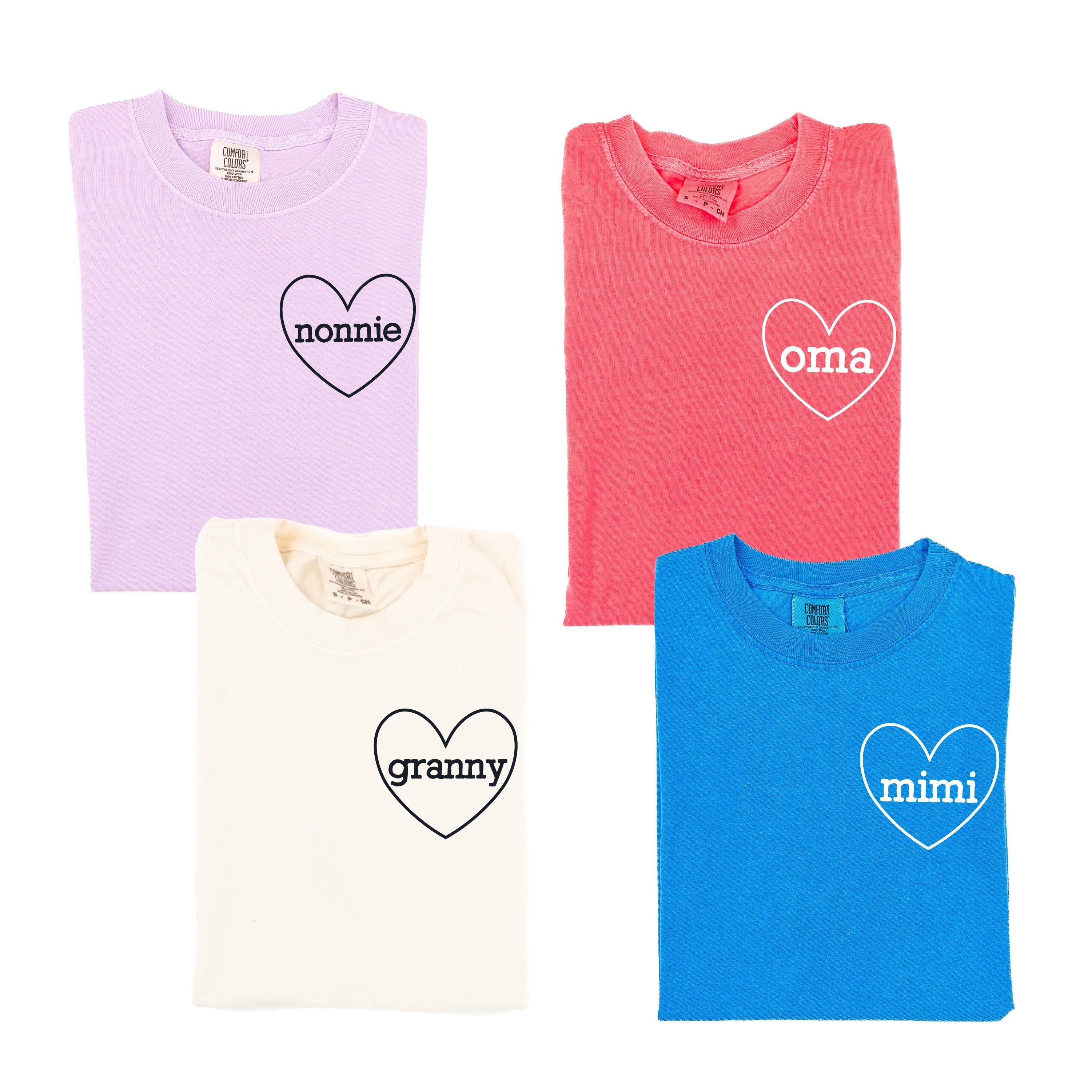 "______ (Heart Around) - (Choose Your Grandma Name)" - Comfort Colors Tee
