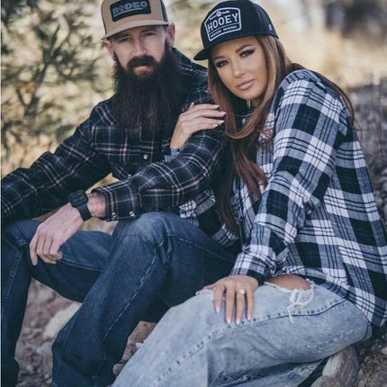 HOOey Flannel (Black/Cream) - Men's Work Shirt
