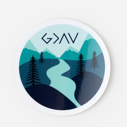 Highs and Lows Mountain Sticker
