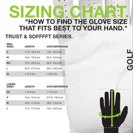 HIRZL Trust Hybrid - Golf Gloves - White / Black