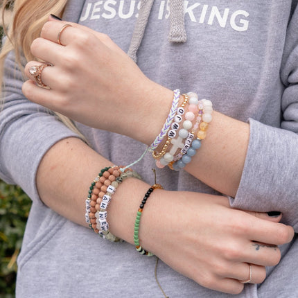 I Am New Letter Bracelet