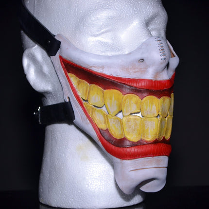 Smiling Handmade Genuine Leather Riding Mask