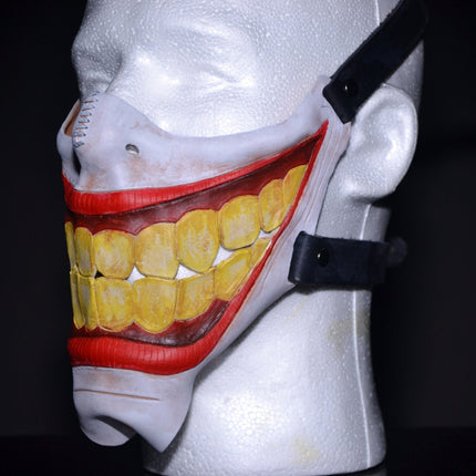 Smiling Handmade Genuine Leather Riding Mask