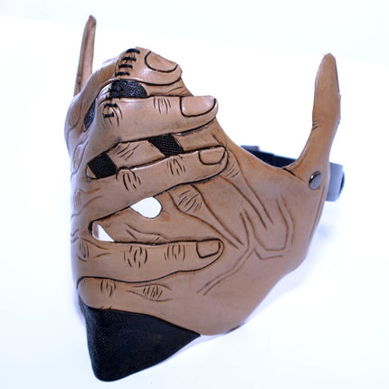 Speak No Evil - Men's Hands - One Size Fits All Handmade Genuine Leather Riding Mask