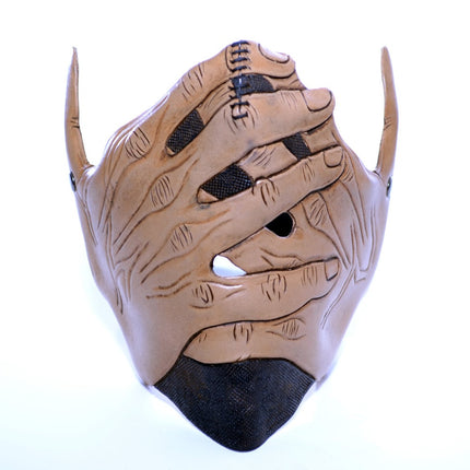 Speak No Evil - Men's Hands - One Size Fits All Handmade Genuine Leather Riding Mask