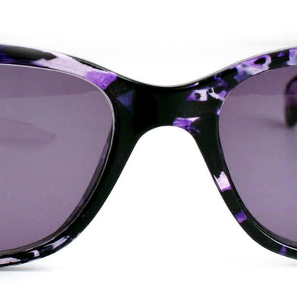 Oasis, (Bling) Sun Readers  W (Amethyst, L. Amethyst) Genuine European Crystals (Fully Magnified) (Purple) Tortoiseshell NY Fifth Avenue