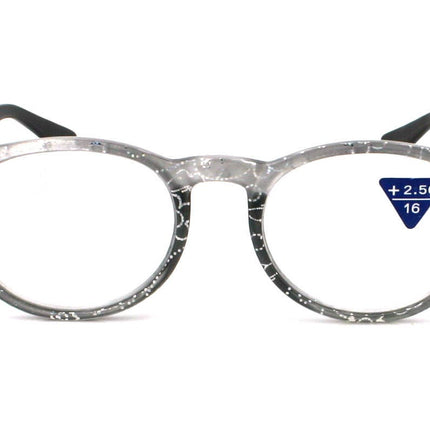 Grace, (Bling) Reading Glasses for Women W (Black Diamond, Hematite) Genuine European Crystals (Metallic Silver, Black)  NY Fifth Avenue