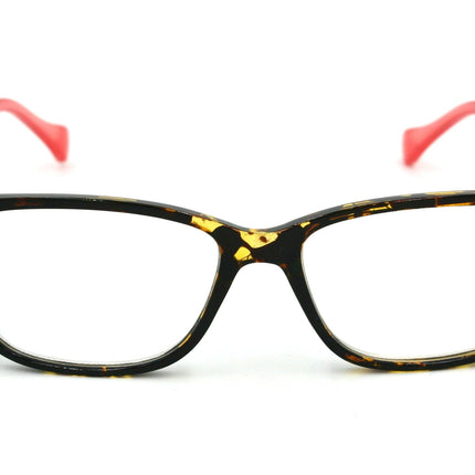 Milan, (Bling) Reading Glasses Women W (L. Colorado, L. Rose) Genuine European Crystals. Square +1.25..+3 (Tortoise Brown, Pink)