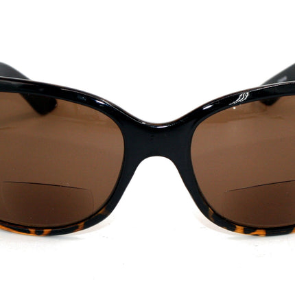 The Medallion, (Bling, line Bifocal) Women Sun Reader W (Hematite, L. Colorado) Genuine European Crystals,  (Brown) NY Fifth Avenue