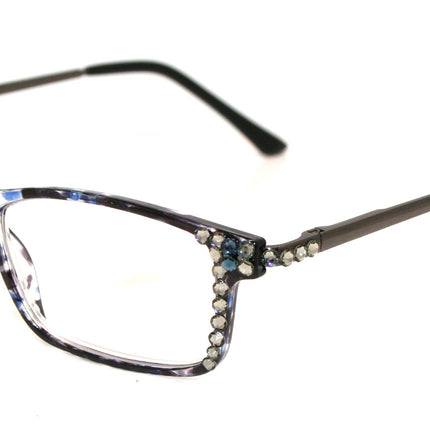 Vienna, (Bling) Women Reading Glasses W (Black Diamond, Montana Blue)   +1.25 +3 (Tortoise Shell, Blue) NY Fifth Avenue