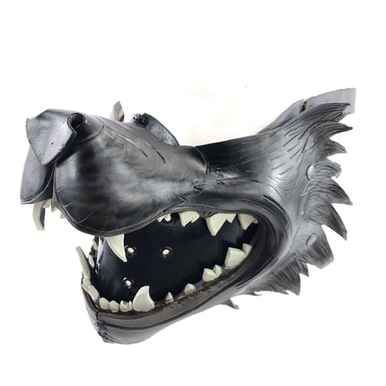 Black Wolf Handmade Genuine Leather Riding Mouth Mask