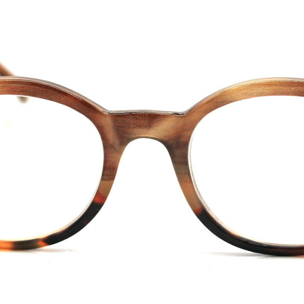 Citlalli, (Bling) Round Women Reading Glasses W (Clear) Genuine European Crystals +1.50..+3 (Marble Brown) Circle. NY Fifth Avenue