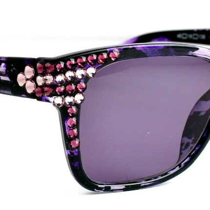 Oasis, (Bling) Sun Readers  W (Amethyst, L. Amethyst) Genuine European Crystals (Fully Magnified) (Purple) Tortoiseshell NY Fifth Avenue