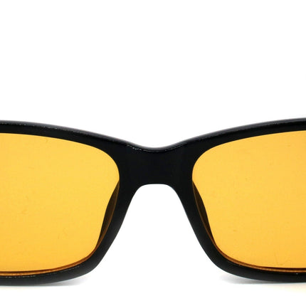 Aria, (Bling) (Computer Glasses) Amber Lens W (Hematite, Black Diamond) Genuine European Crystals (No Prescription)  NY Fifth Avenue