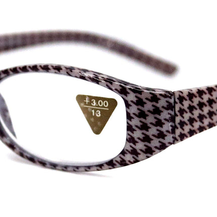 The Scottish, (Premium) Reading Glasses, High End Readers (Brown) Hound Tooth +1.25.. +3 Magnifying Eyeglasses. Houndstooth NY Fifth Avenue