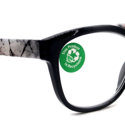Savannah, (Premium) Reading Glasses, Fashion Reader, Square (Black, Grey Tortoise Shell) Spring Temple. Full Reader Lens. NY Fifth Avenue