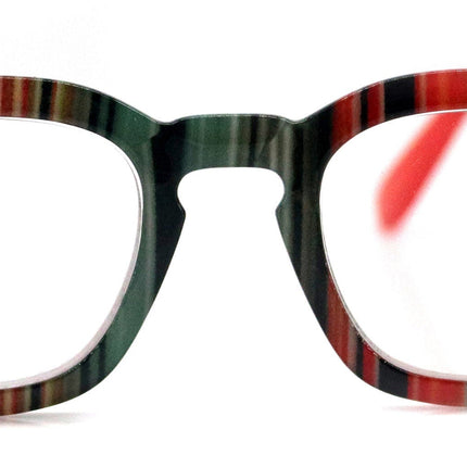 Rivera, (Premium) Reading Glasses, High End Readers +1.25 to +3 Magnifying Eyeglass, Candy (Orange, Green n Black) Square, NY Fifth Avenue.