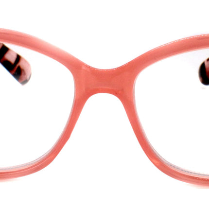Savannah, (Bling) Reading Glasses 4 Women W (Light Rose, Rose) Genuine European Crystals. Square +1.25..+3 (Tortoise Brown n Pink)