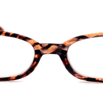 Isabella, (Premium) Reading Glasses, Fashion Reader (Orange Tiger) Animal Print, Oval +5 +6 High Magnification, NY Fifth Avenue (Wide Frame)