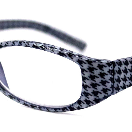 The Scottish, (Premium) Reading Glasses, High End Readers (Black) Hound Tooth +1.25.. +3 Magnifying Eyeglasses. Houndstooth NY Fifth Avenue