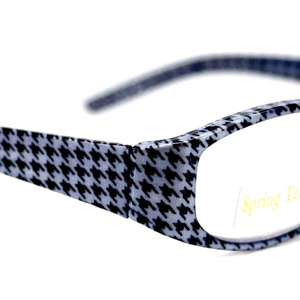 The Scottish, (Premium) Reading Glasses, High End Readers (Black) Hound Tooth +1.25.. +3 Magnifying Eyeglasses. Houndstooth NY Fifth Avenue