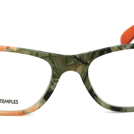 The Forester, (Premium) Reading Glasses, High End Reader +1.25 to +3 Magnifying Square Style (Orange Camouflage) Frame. NY Fifth Avenue