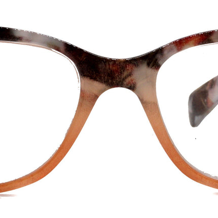 Aya, (Premium) Reading Glasses, High End Fashion Reader,+1.25 to +4 Magnifiers, (Tan n Brown Tortoise) Square Frame. NY Fifth Avenue.