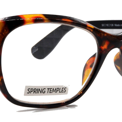 Venus, (Premium) Reading Glasses, High End Readers +1.25..+4 Magnifying glasses, Rectangular. Optical Frame (Tortoise Brown) NY Fifth Avenue