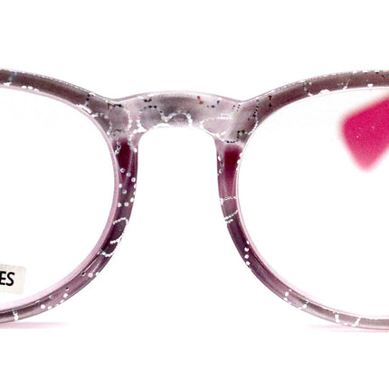 Grace, (Premium) Reading Glasses High End Readers +1.25 ..+3 Magnifying Glasses, Round Frame. (Metallic Silver, Pink) NY Fifth Avenue.