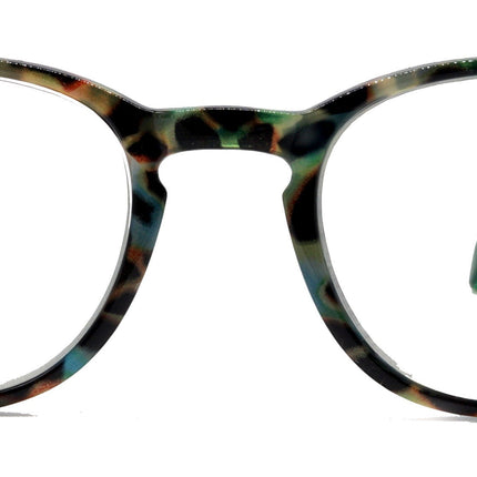 Ella, (Premium) Reading Glasses Round. High End Readers Modern Circle Style (Green) Brown Tortoiseshell +1.25..+3 Magnifying NY Fifth Avenue