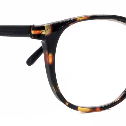 Ella, (Premium) Reading Glasses Round. High End Readers Modern Circle Style (Black) Brown Tortoiseshell +1.25..+3 Magnifying NY Fifth Avenue