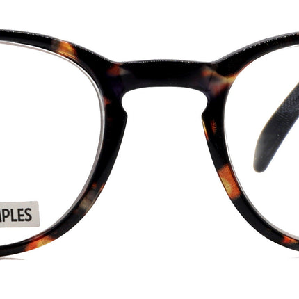 Ella, (Premium) Reading Glasses Round. High End Readers Modern Circle Style (Black) Brown Tortoiseshell +1.25..+3 Magnifying NY Fifth Avenue
