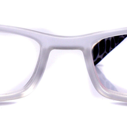 Xena, (Premium) Reading Glasses, Square Readers Clear Frosted +1.25.. +6 High / Strong Magnifying Eyeglasses (Black Giraffe) NY Fifth Avenue