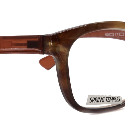 Coral, (Premium) Reading Glasses, High End Readers +1.25 to +3. Magnifying Glasses (Brown) Rectangular style. Optical Frame. NY Fifth Avenue