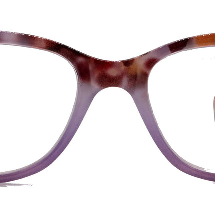 Aya, (Premium) Reading Glasses, High End Fashion Reader,+1.25 to +4 Magnifiers, (Purple n Brown Tortoise) Square Frame. NY Fifth Avenue.